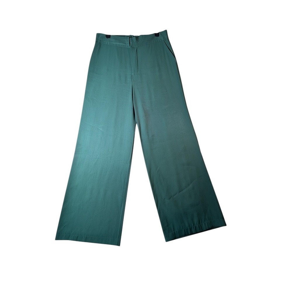 Milk & Honey Green Wide Leg Trousers High Waisted Pleated Dress Pants Large